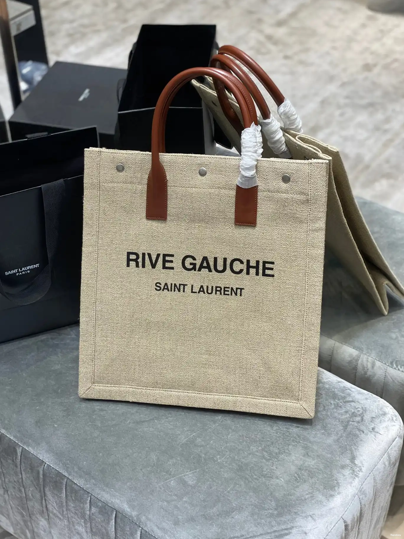 Rep ladies REP GAUCHE LINEN COTTON SHOPPING BAG S N IN RIVE YSL AND 0529